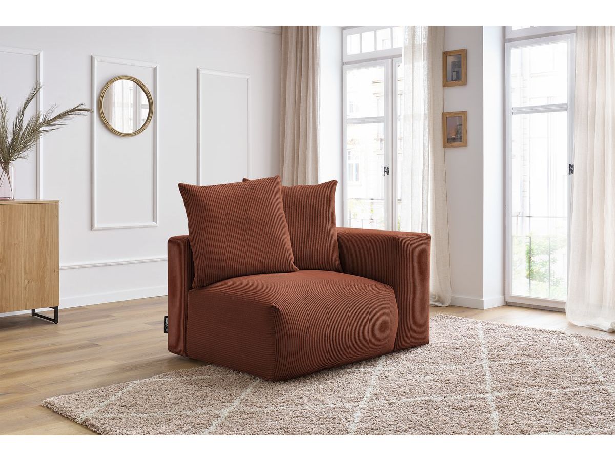 Chauffeuse 1 place avec accoudoir pour canapé modulable VOLTAIRE