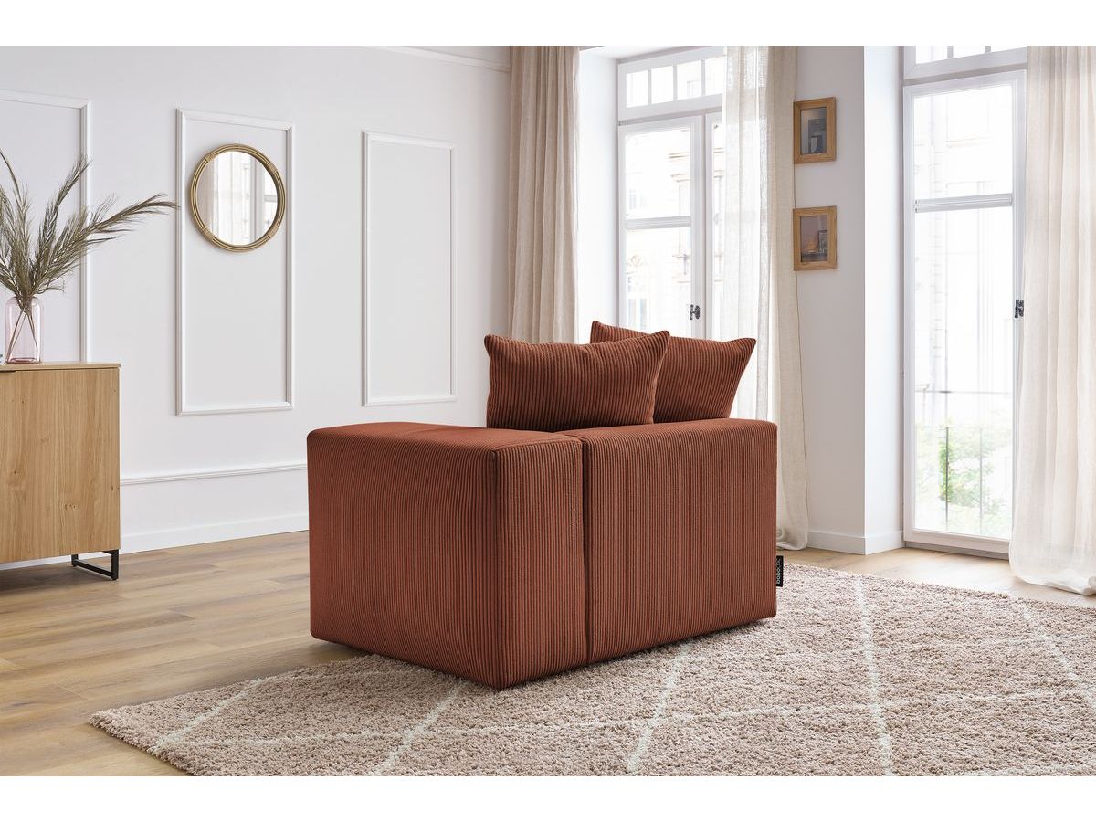 Chauffeuse 1 place avec accoudoir pour canapé modulable VOLTAIRE orange angle droit BOBOCHIC 1 places - Vue supplémentaire 3