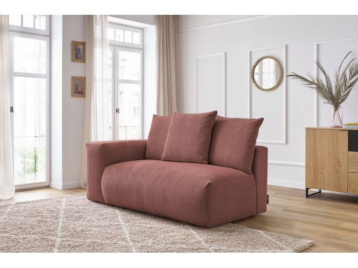 Chauffeuse 2 places avec accoudoir pour canapé modulable ultra moelleux VOLTAIRE