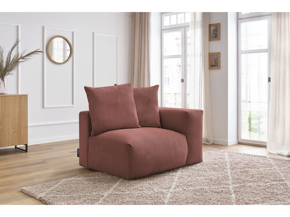 Chauffeuse 1 place avec accoudoir pour canapé modulable VOLTAIRE