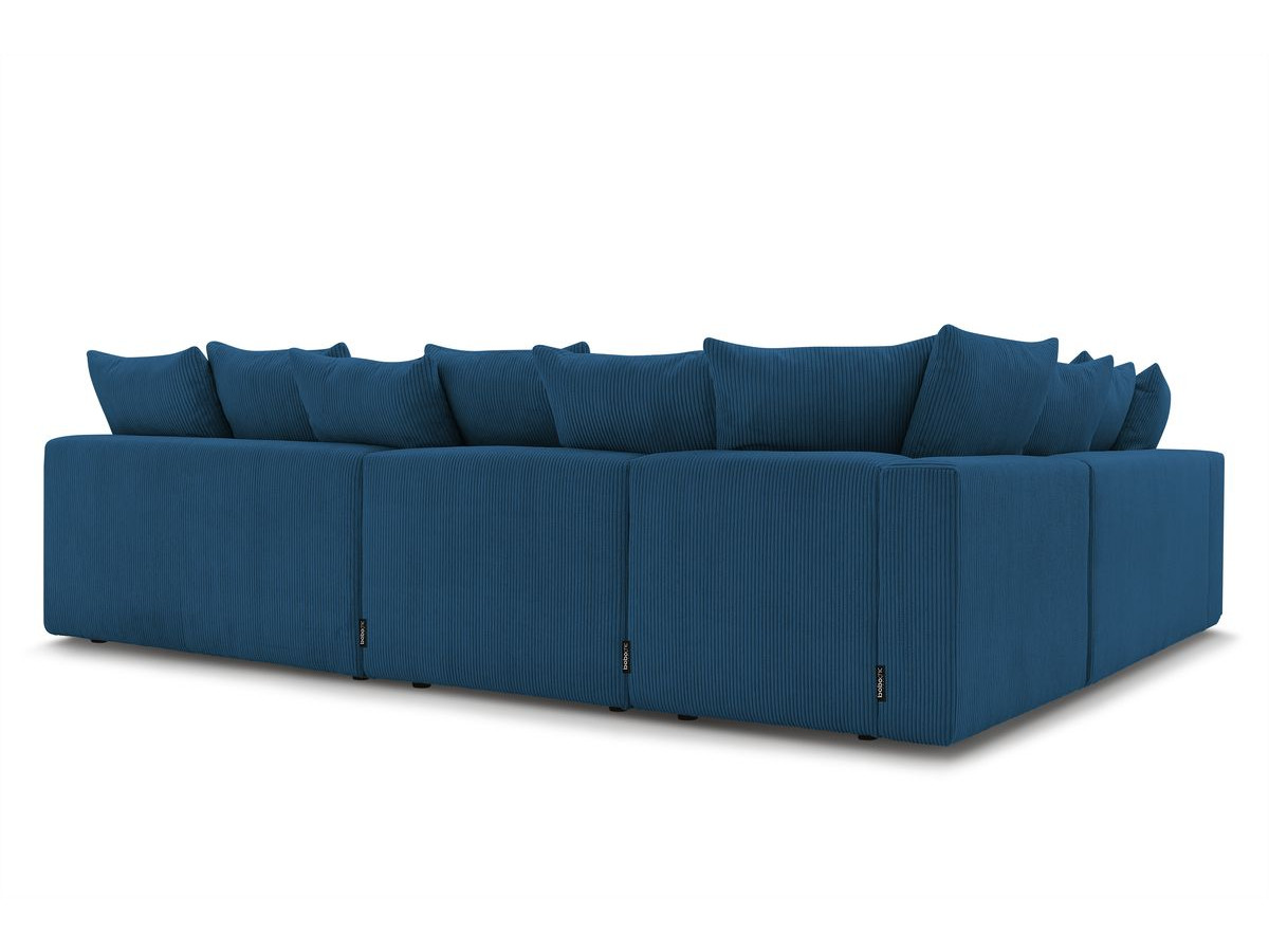 Canapé d'angle fixe modulable VOLTAIRE avec 2 chauffeuses 2 places, 1 angle, 1 chauffeuse 1 place et 1 pouf