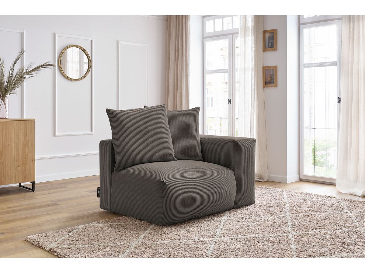 Chauffeuse 1 place avec accoudoir pour canapé modulable VOLTAIRE
