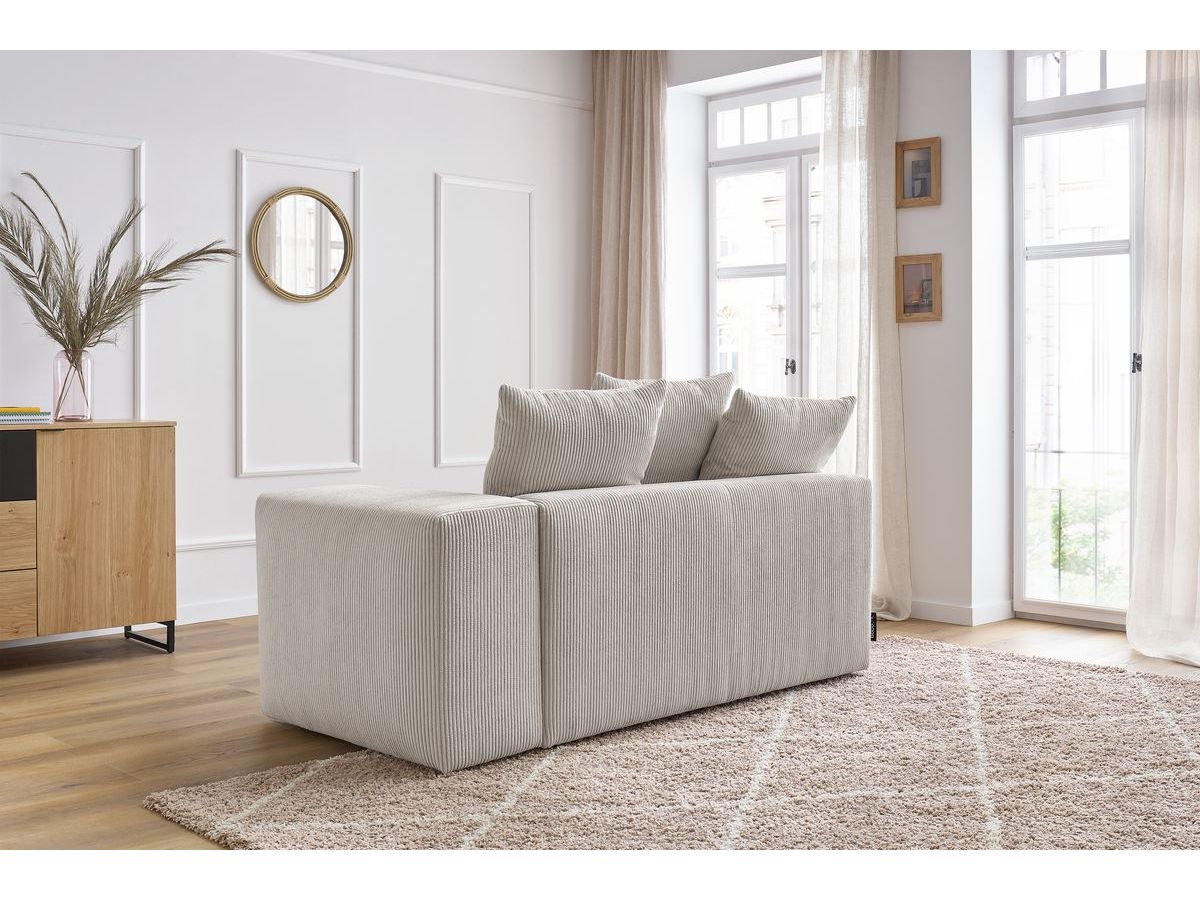 Chauffeuse 2 places avec accoudoir pour canapé modulable VOLTAIRE beige  angle droit BOBOCHIC 2 places - Vue supplémentaire 3