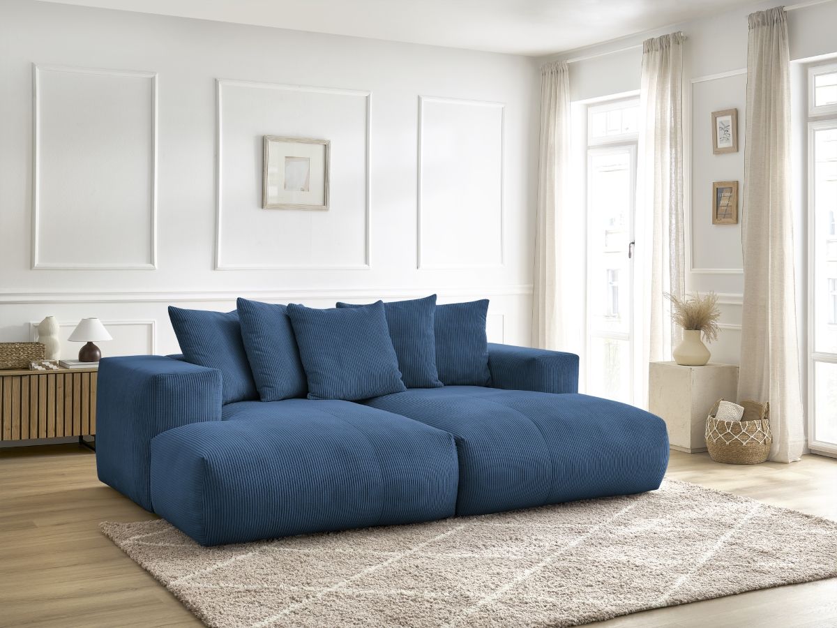 Canapé droit fixe 4 places VOLTAIRE assise profonde