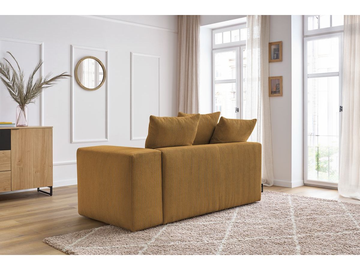 Chauffeuse 2 places avec accoudoir pour canapé modulable VOLTAIRE jaune angle droit BOBOCHIC 2 places - Vue supplémentaire 3