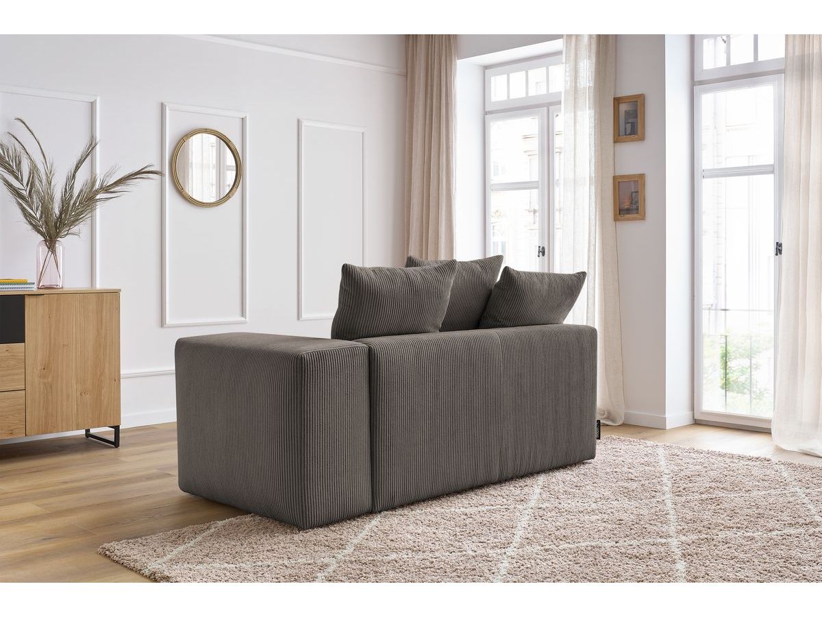 Chauffeuse 2 places avec accoudoir pour canapé modulable VOLTAIRE taupe angle droit BOBOCHIC 2 places - Vue supplémentaire 3