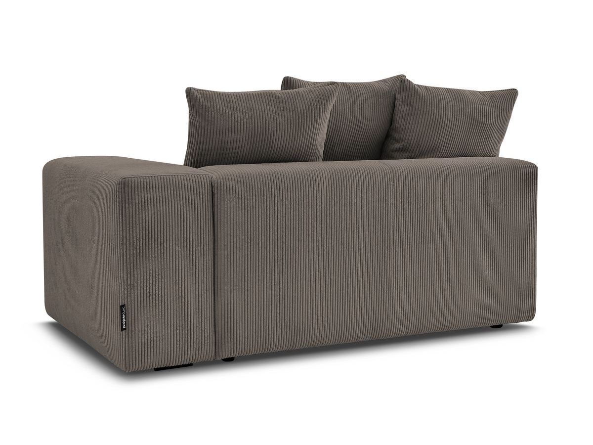 Canapé d'angle fixe EVEREST tissu chiné - Orange - Angle droit - 10 coussins