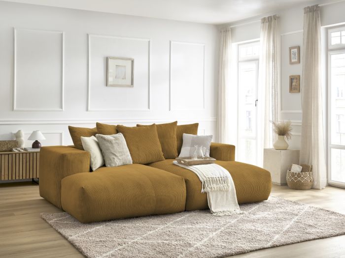 Canapé droit fixe 4 places ultra moelleux VOLTAIRE assise profonde