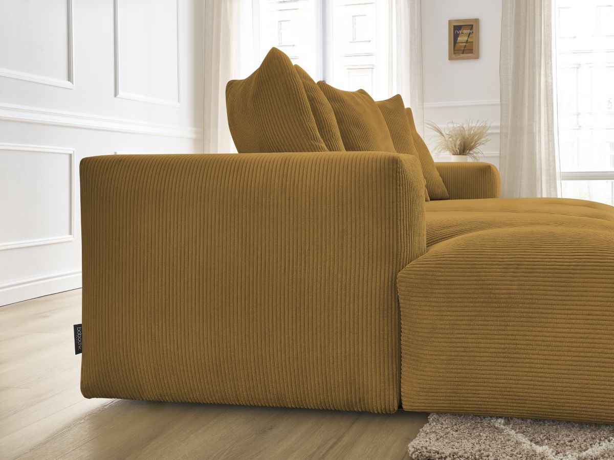 Canapé droit fixe 4 places VOLTAIRE assise profonde