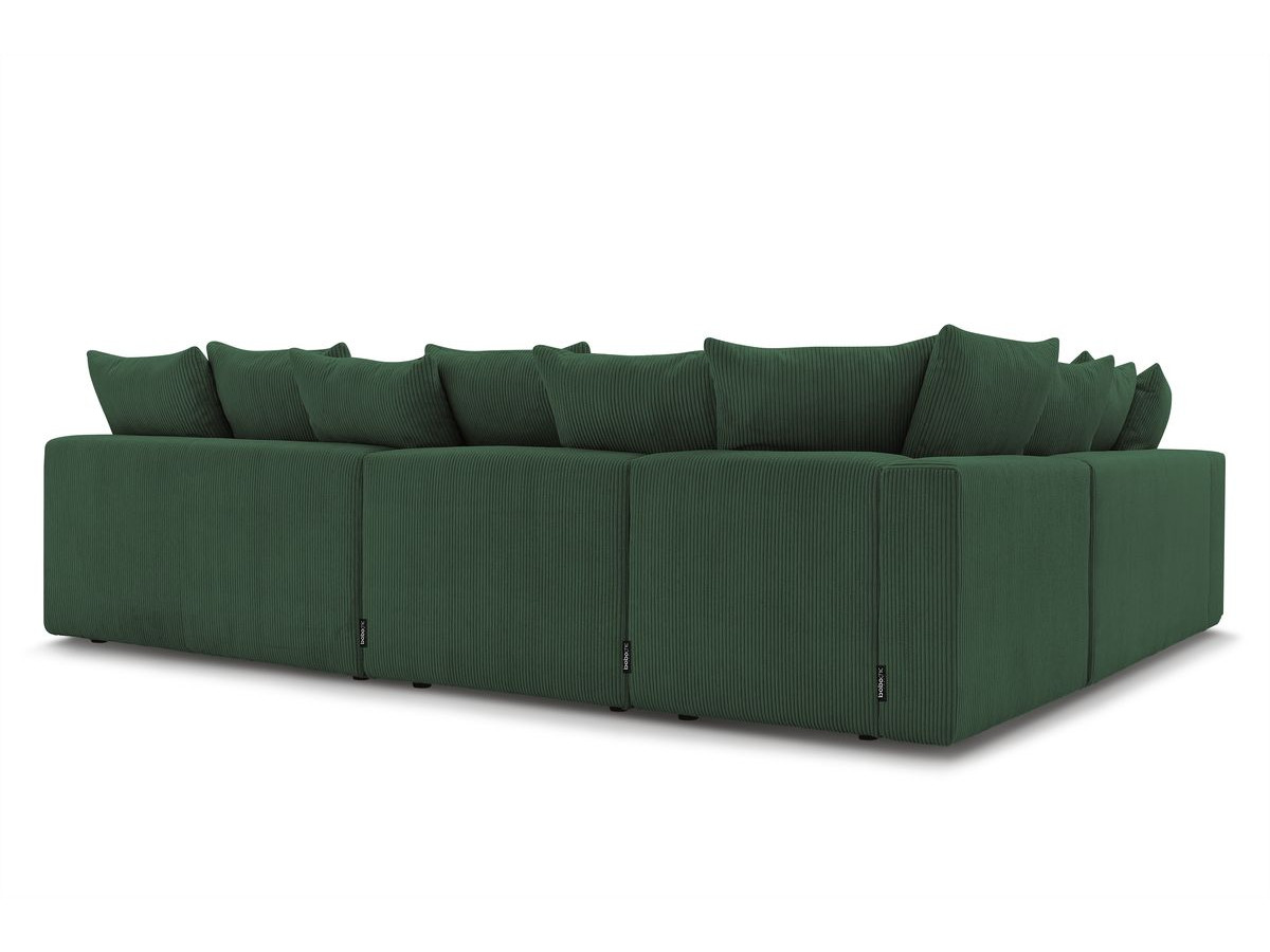 VOLTAIRE modulaire vaste hoekbank met 2 tweezitsfauteuils, 1 hoekbank, 1 enkele fauteuil en 1 poef