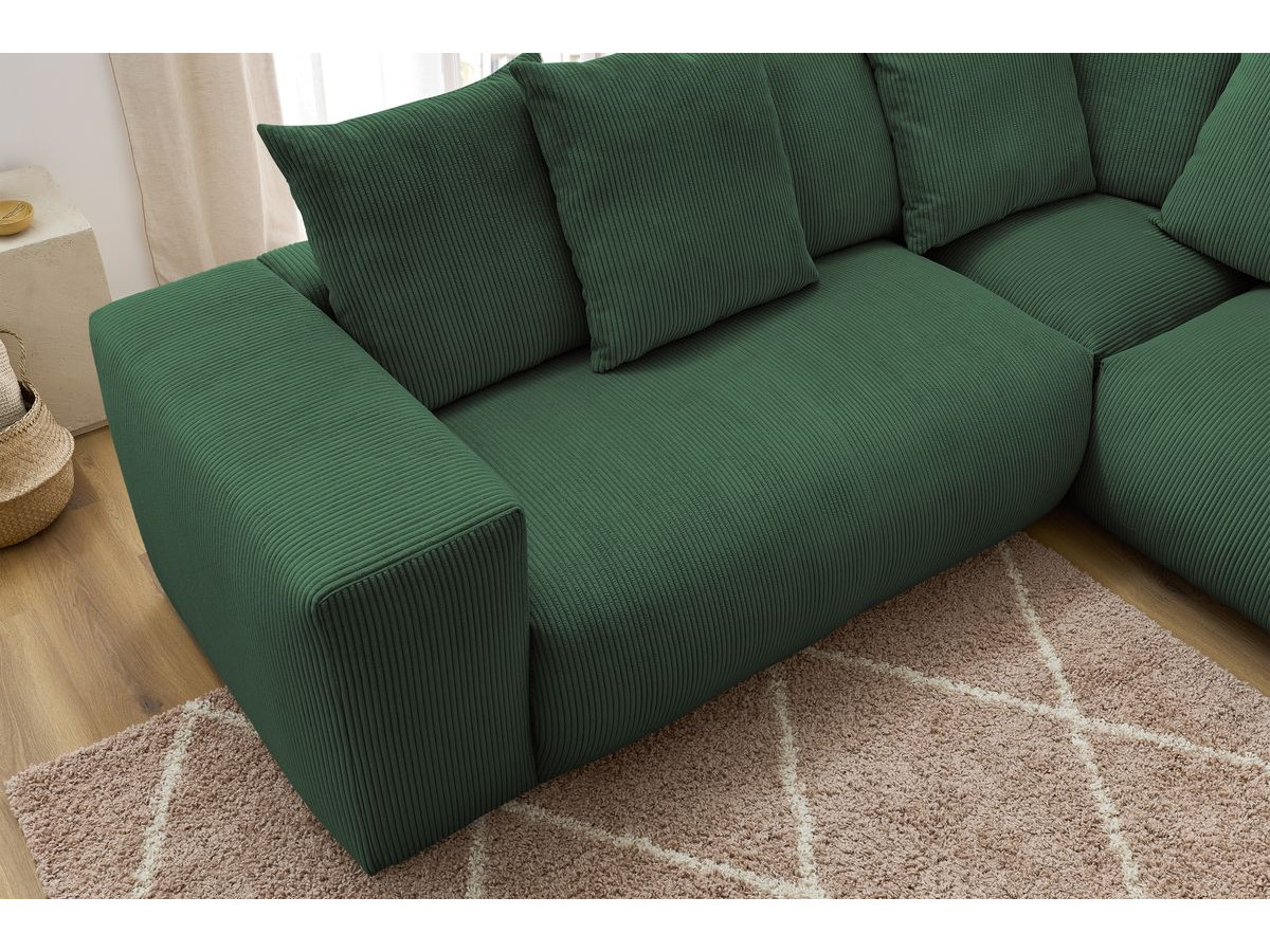 VOLTAIRE modulaire vaste hoekbank met 2 tweezitsfauteuils, 1 hoekbank, 1 enkele fauteuil en 1 poef