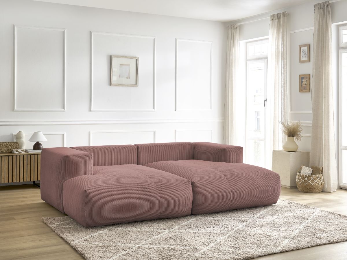 Canapé droit fixe 4 places VOLTAIRE assise profonde
