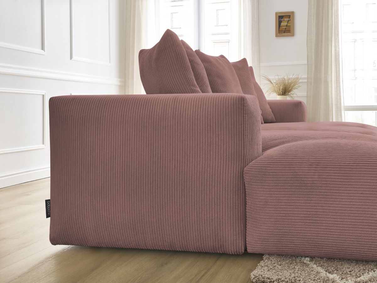Canapé droit fixe 4 places VOLTAIRE assise profonde