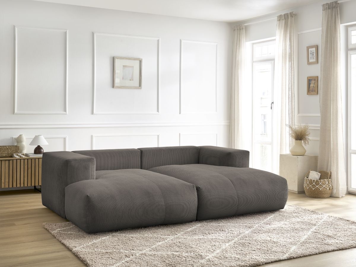 Canapé droit fixe 4 places VOLTAIRE assise profonde