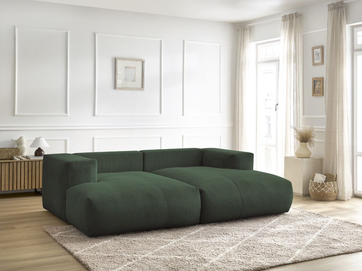 Canapé droit fixe 4 places VOLTAIRE assise profonde