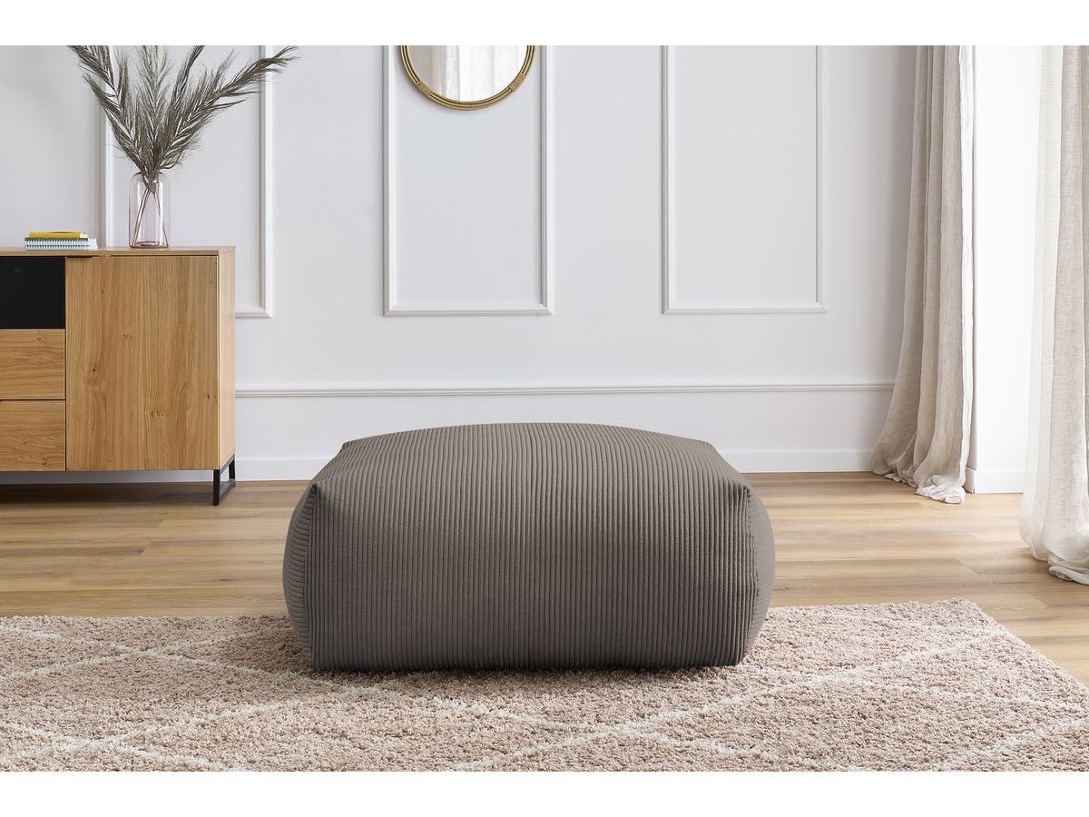 Pouf rectangulaire VOLTAIRE taupe — vue 5