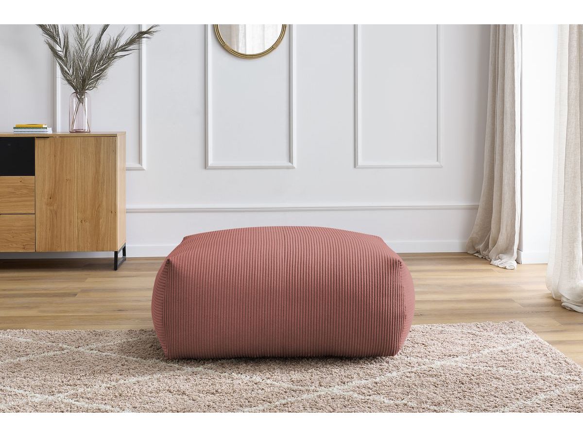 Pouf rectangulaire VOLTAIRE rose — vue 5