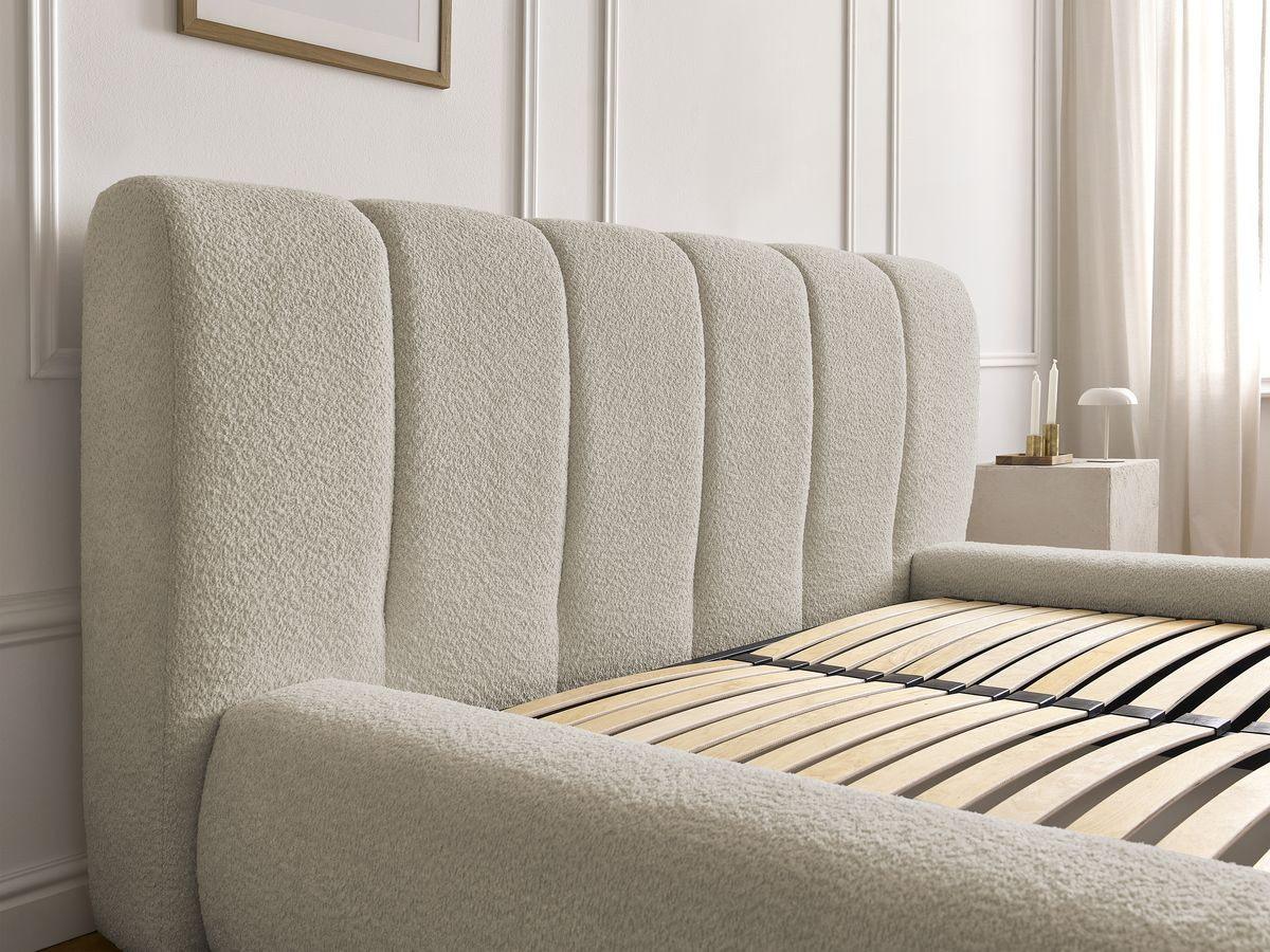 Lit coffre DENALI bouclette beige — vue 5