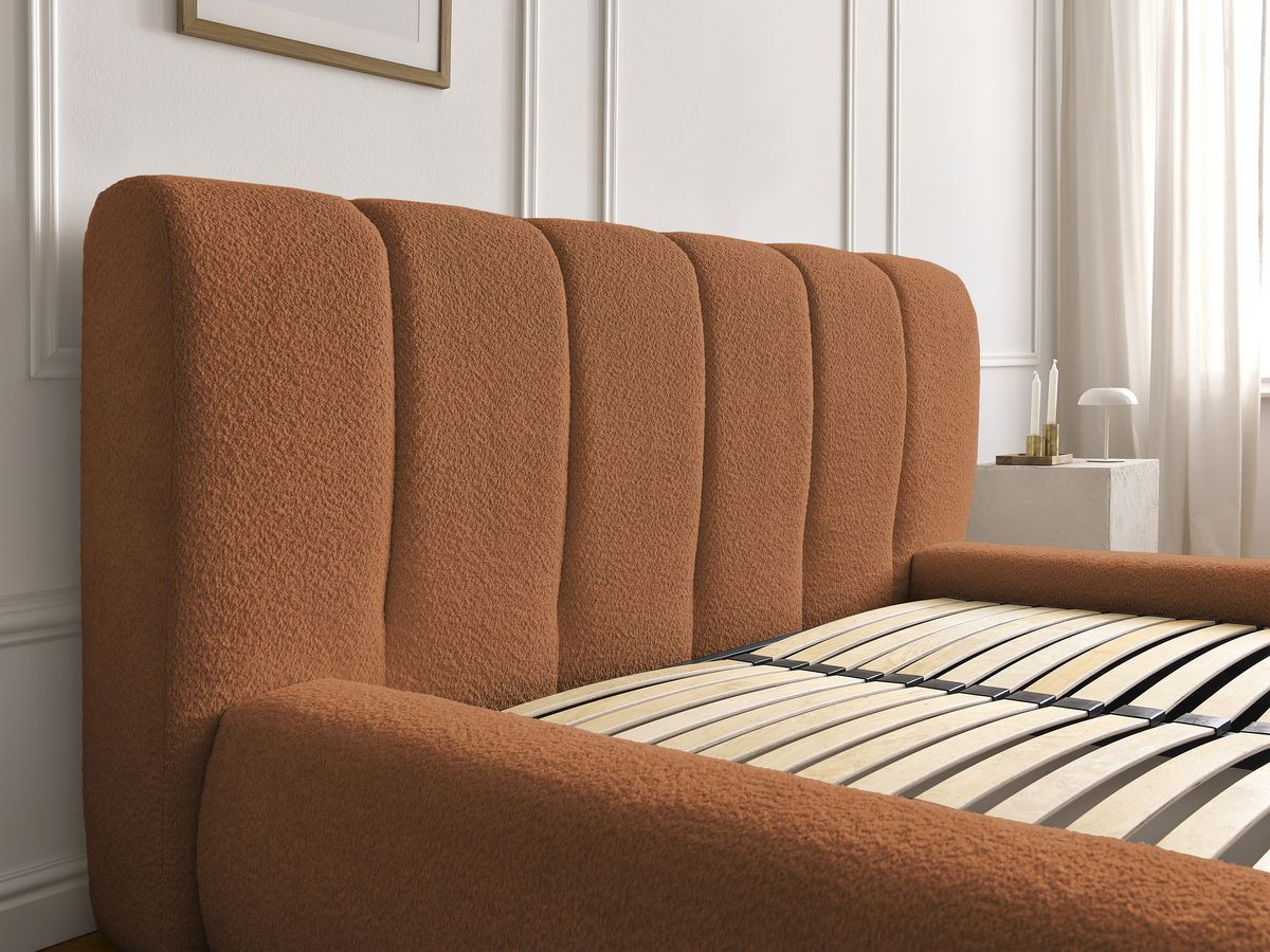 Lit coffre DENALI bouclette orange — vue 5