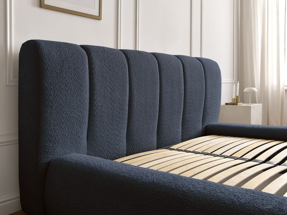 Lit coffre DENALI bouclette bleu foncé — vue 5