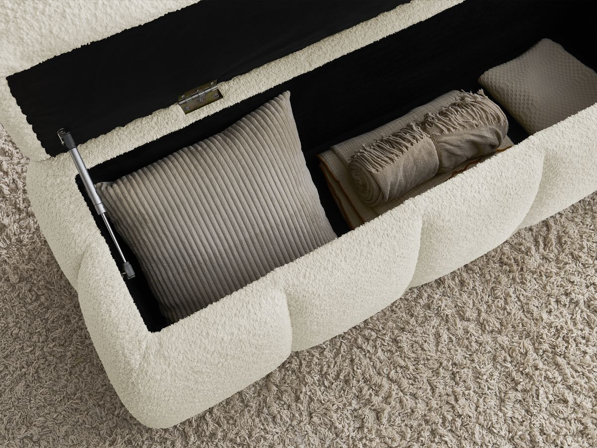 Bout de lit DENALI bouclette blanc — vue 5