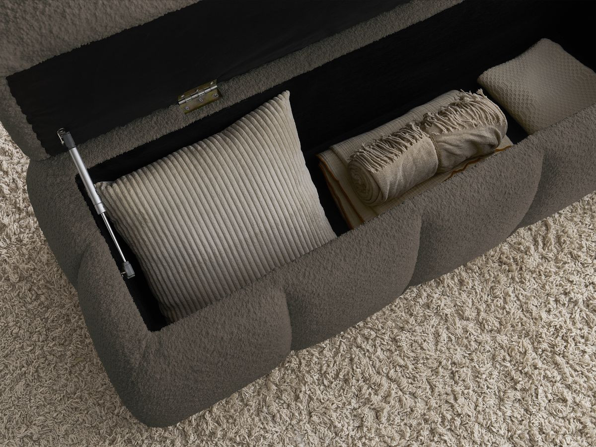 Bout de lit DENALI bouclette marron — vue 5