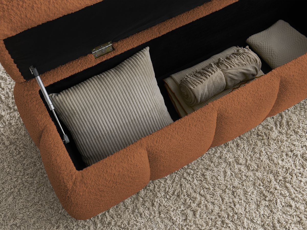 Bout de lit DENALI bouclette orange — vue 5