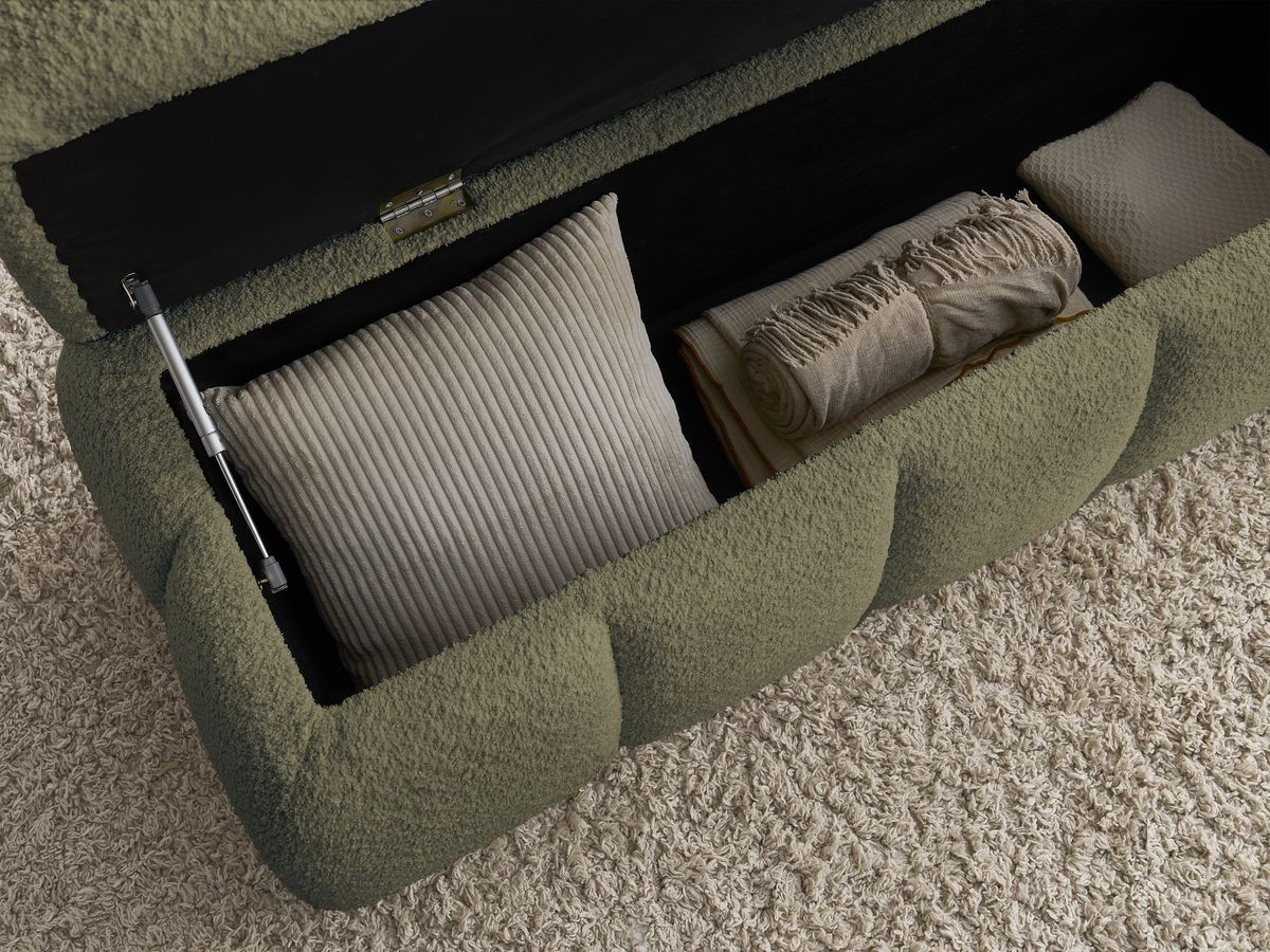 Bout de lit DENALI bouclette vert — vue 5