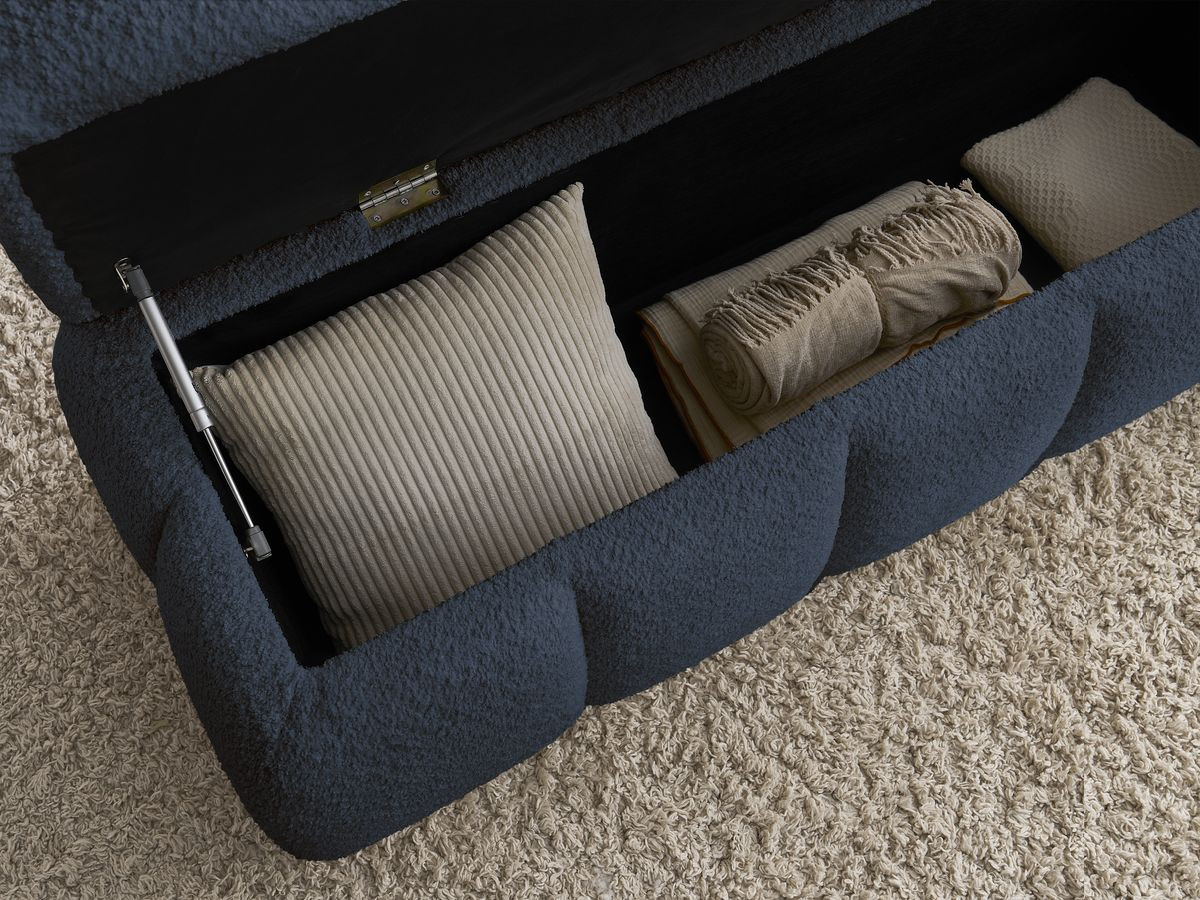 Bout de lit DENALI bouclette bleu foncé — vue 5