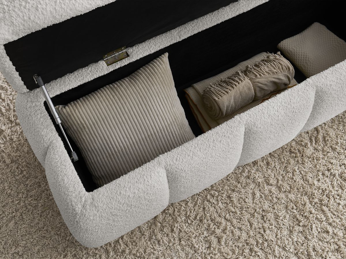 Bout de lit DENALI bouclette gris clair — vue 5