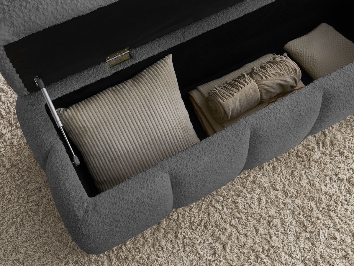 Bout de lit DENALI bouclette gris foncé — vue 5