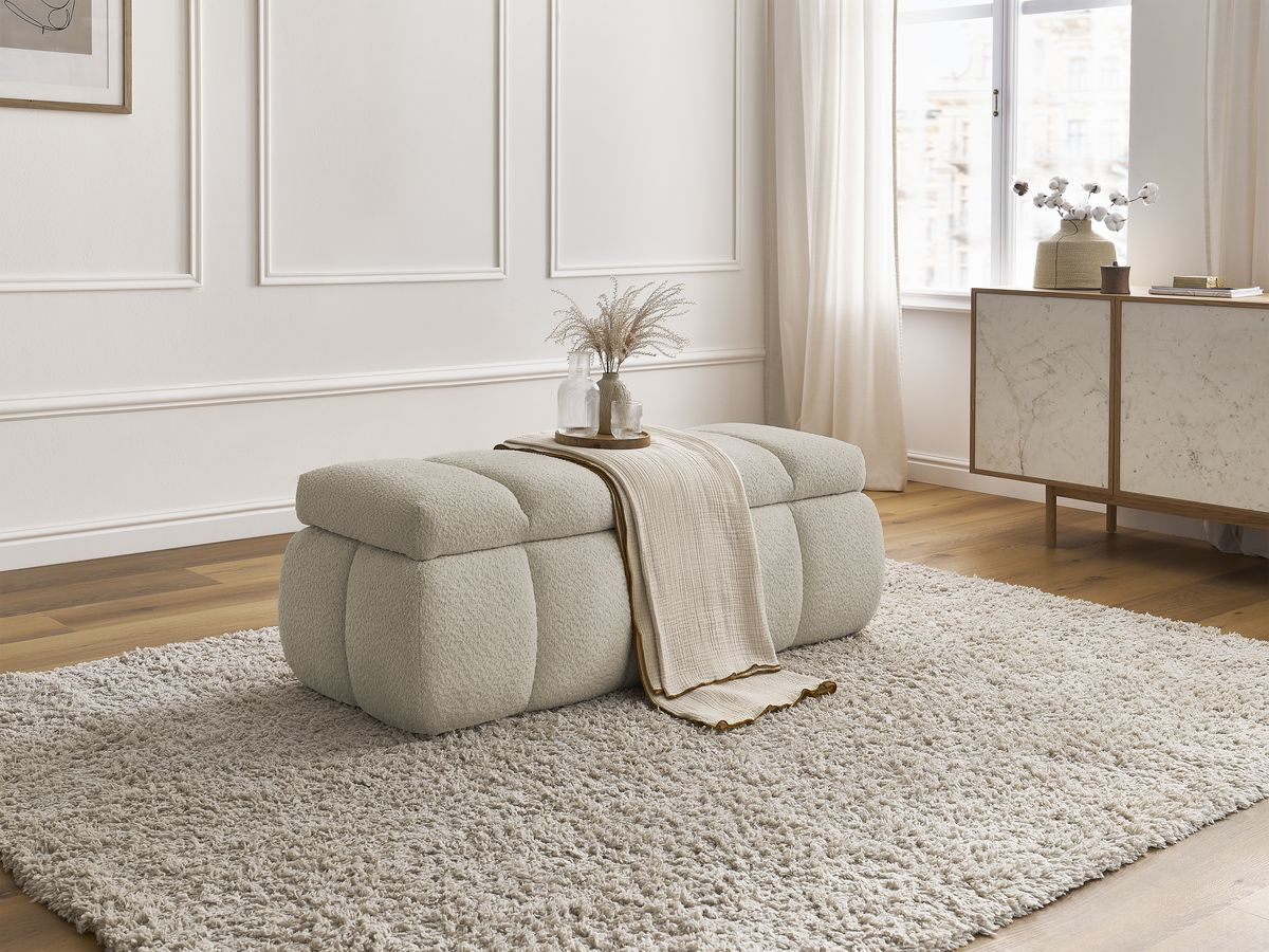 Bout de lit DENALI bouclette beige