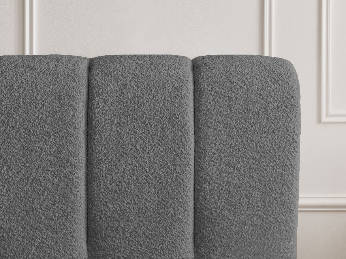 Lit coffre DENALI bouclette + Bout de lit DENALI gris foncé 140x190 + bout de lit — vue 5