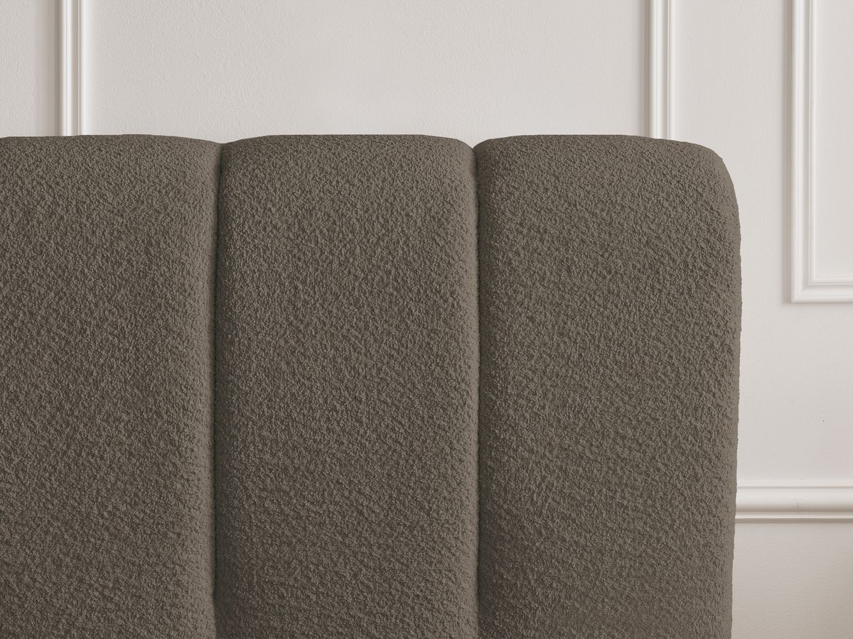 Lit coffre DENALI bouclette + Bout de lit DENALI marron 140x190 + bout de lit — vue 5