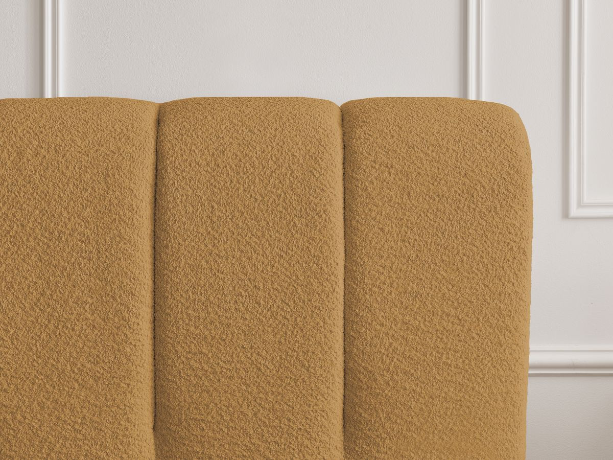 Lit coffre DENALI bouclette + Bout de lit DENALI jaune 140x190 + bout de lit — vue 5