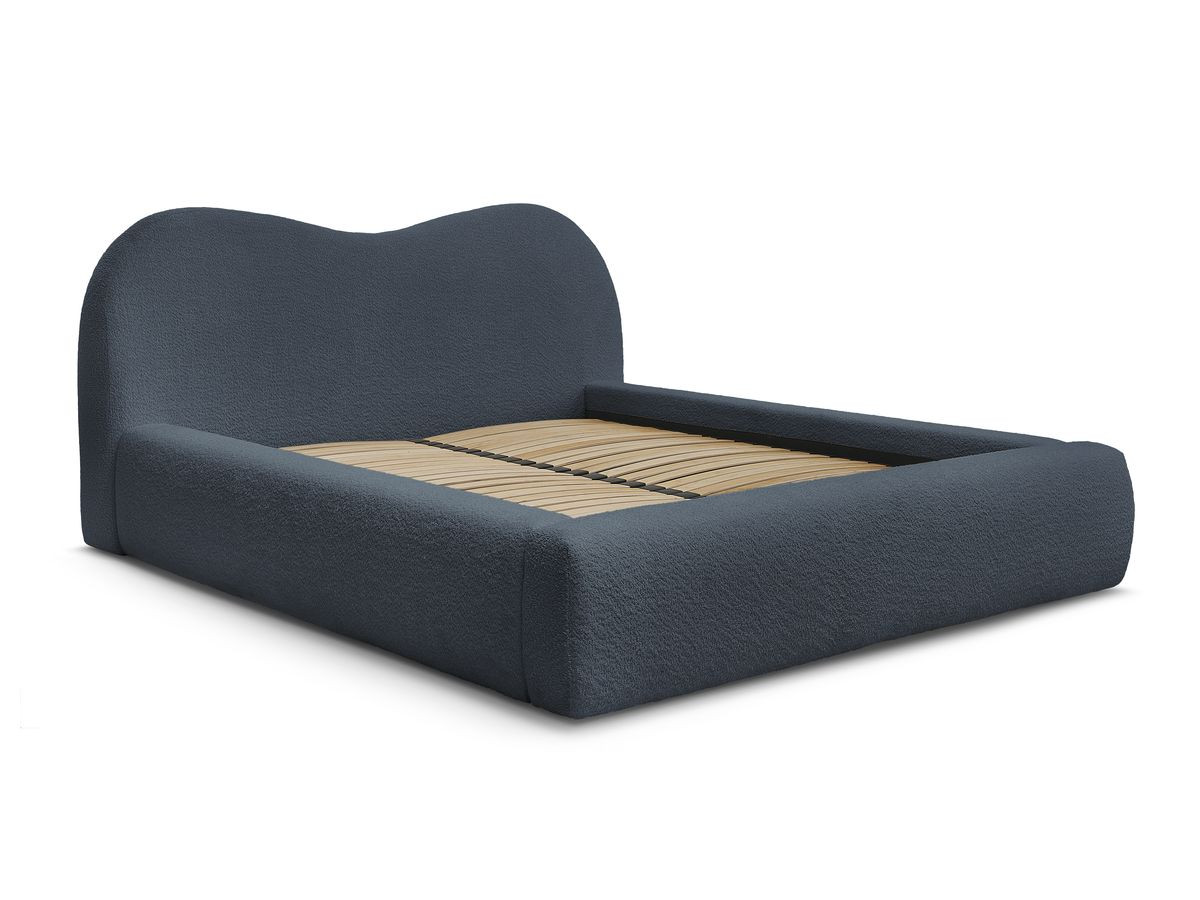 Lit coffre ORLANE tissu bouclette