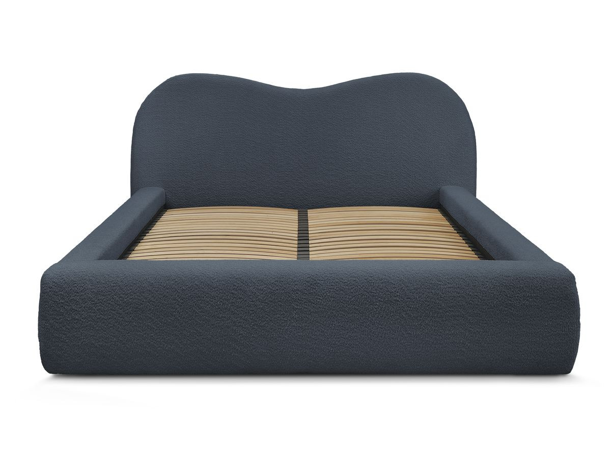 Lit coffre ORLANE tissu bouclette