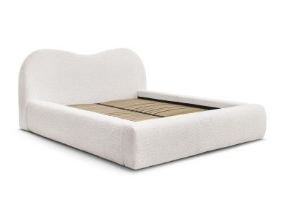 Lit coffre ORLANE tissu bouclette