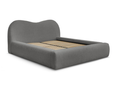 Lit coffre ORLANE tissu bouclette