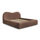 Lit coffre ORLANE tissu bouclette