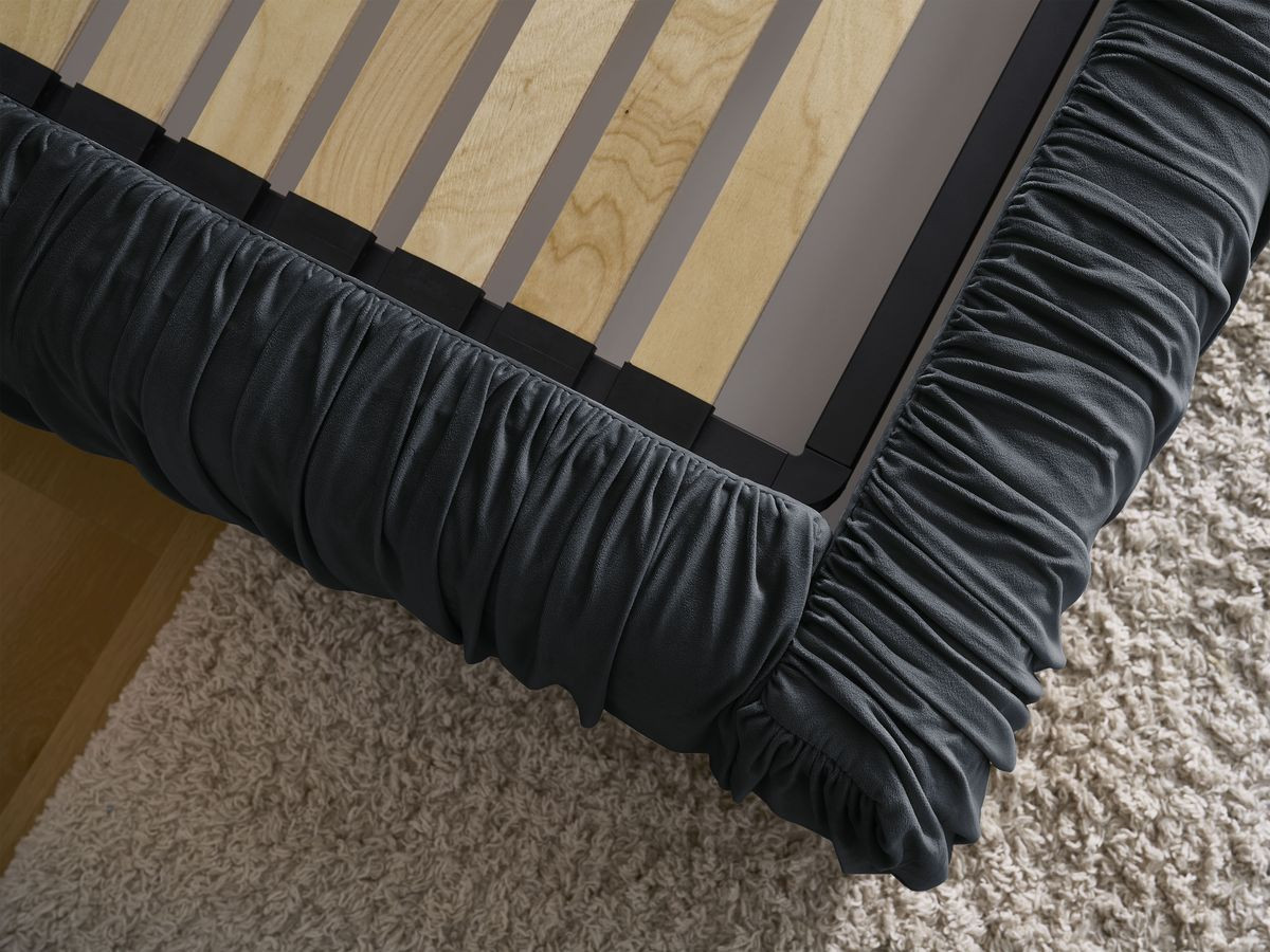 Canapé d'angle fixe EVEREST tissu chiné - Orange - Angle droit - 10 coussins