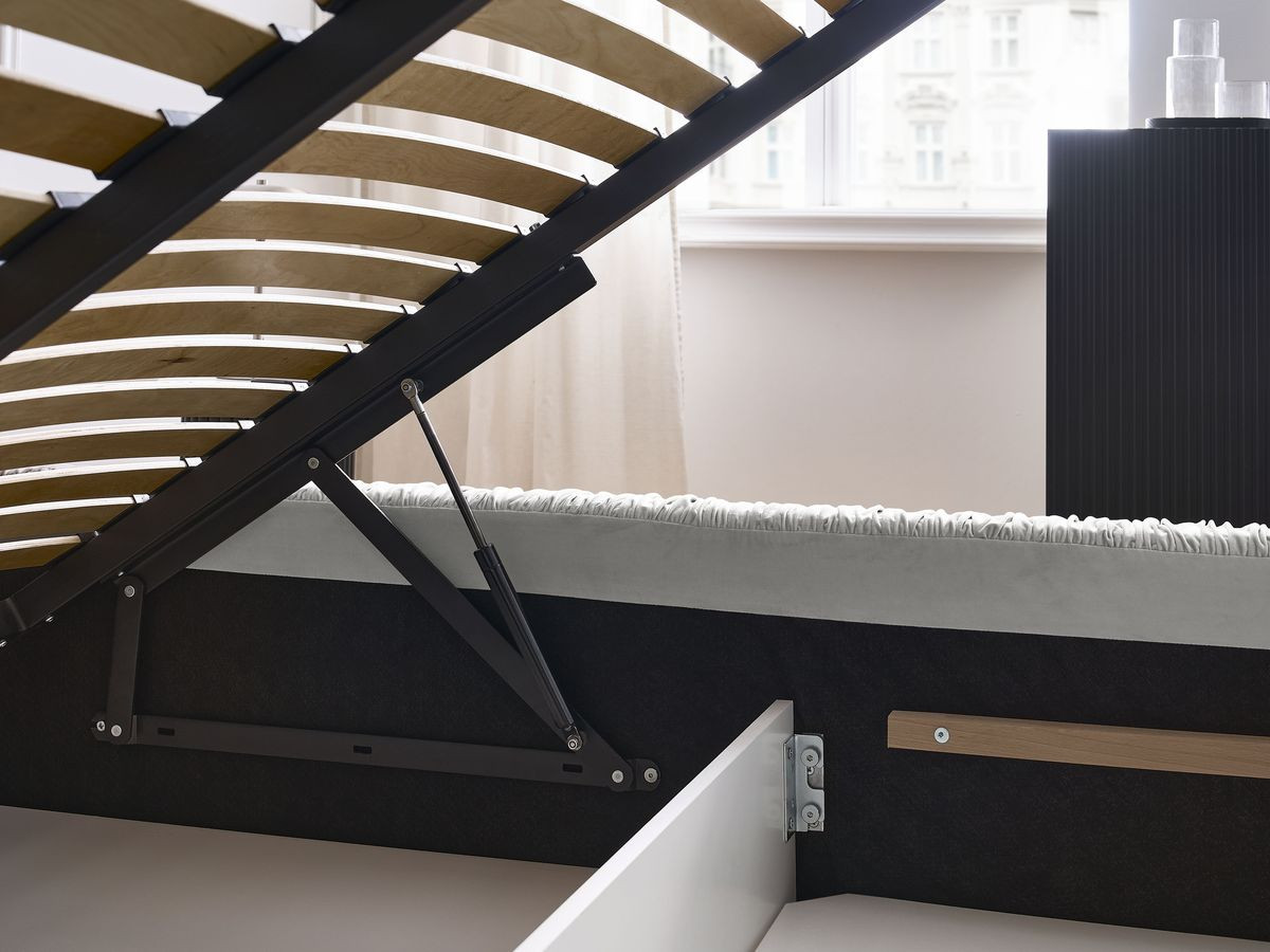 Canapé d'angle fixe EVEREST tissu chiné - Orange - Angle droit - 10 coussins