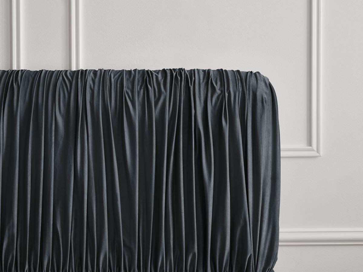 Canapé d'angle fixe EVEREST tissu chiné - Orange - Angle droit - 10 coussins