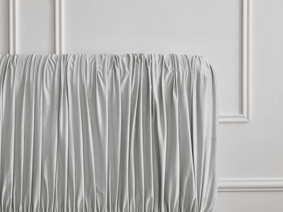 Canapé d'angle fixe EVEREST tissu chiné - Orange - Angle droit - 10 coussins