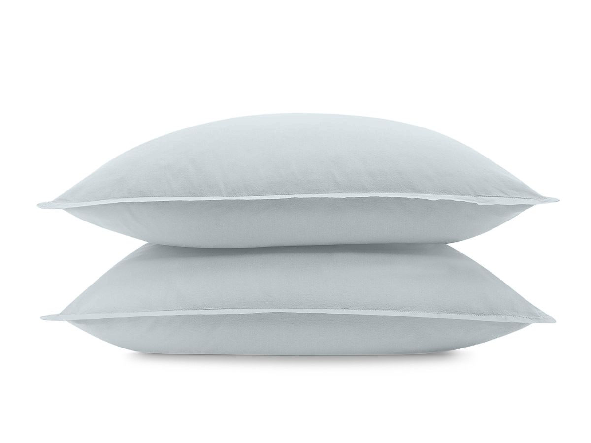 Parure de lit adulte en Percale de coton HERA avec une housse de couette, taies d'oreiller bleu clair — vue 4