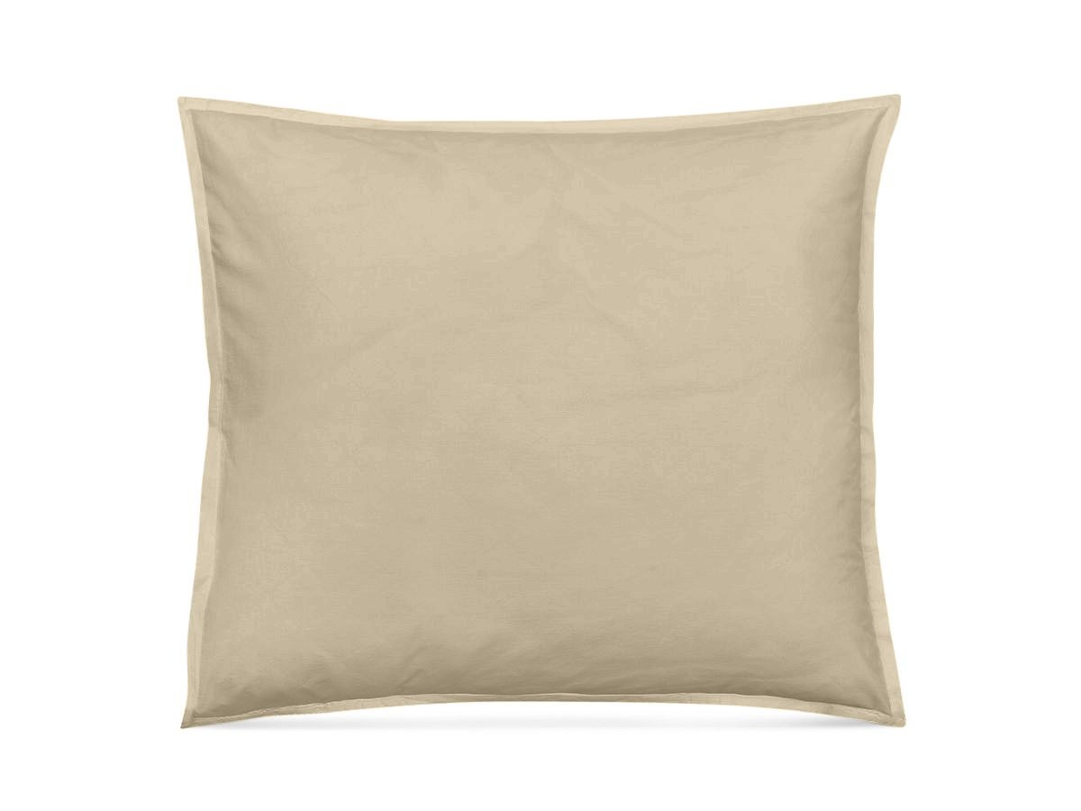 Parure de lit adulte en Percale de coton HERA avec une housse de couette, taies d'oreiller beige — vue 6
