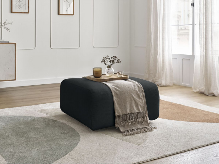 Pouf TALIA tissu chiné