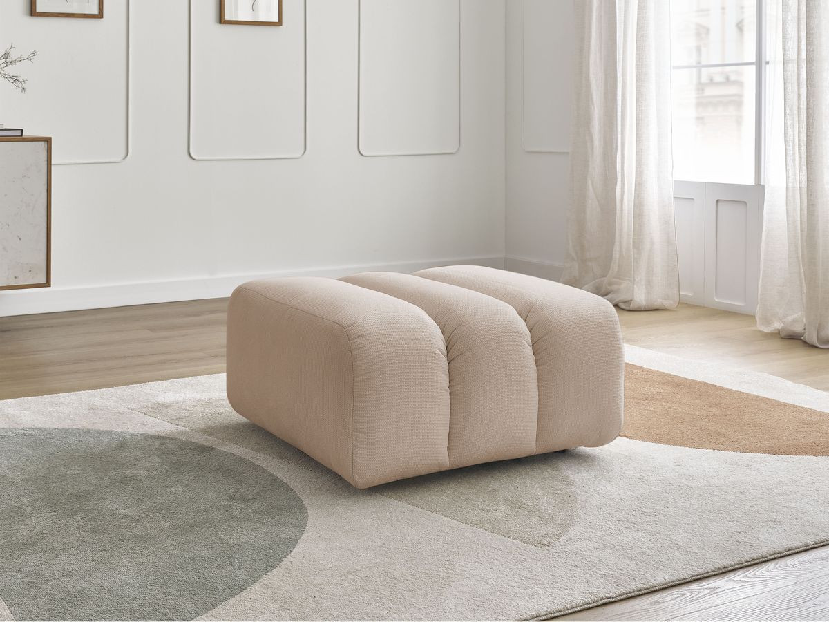 Pouf TALIA tissu chiné