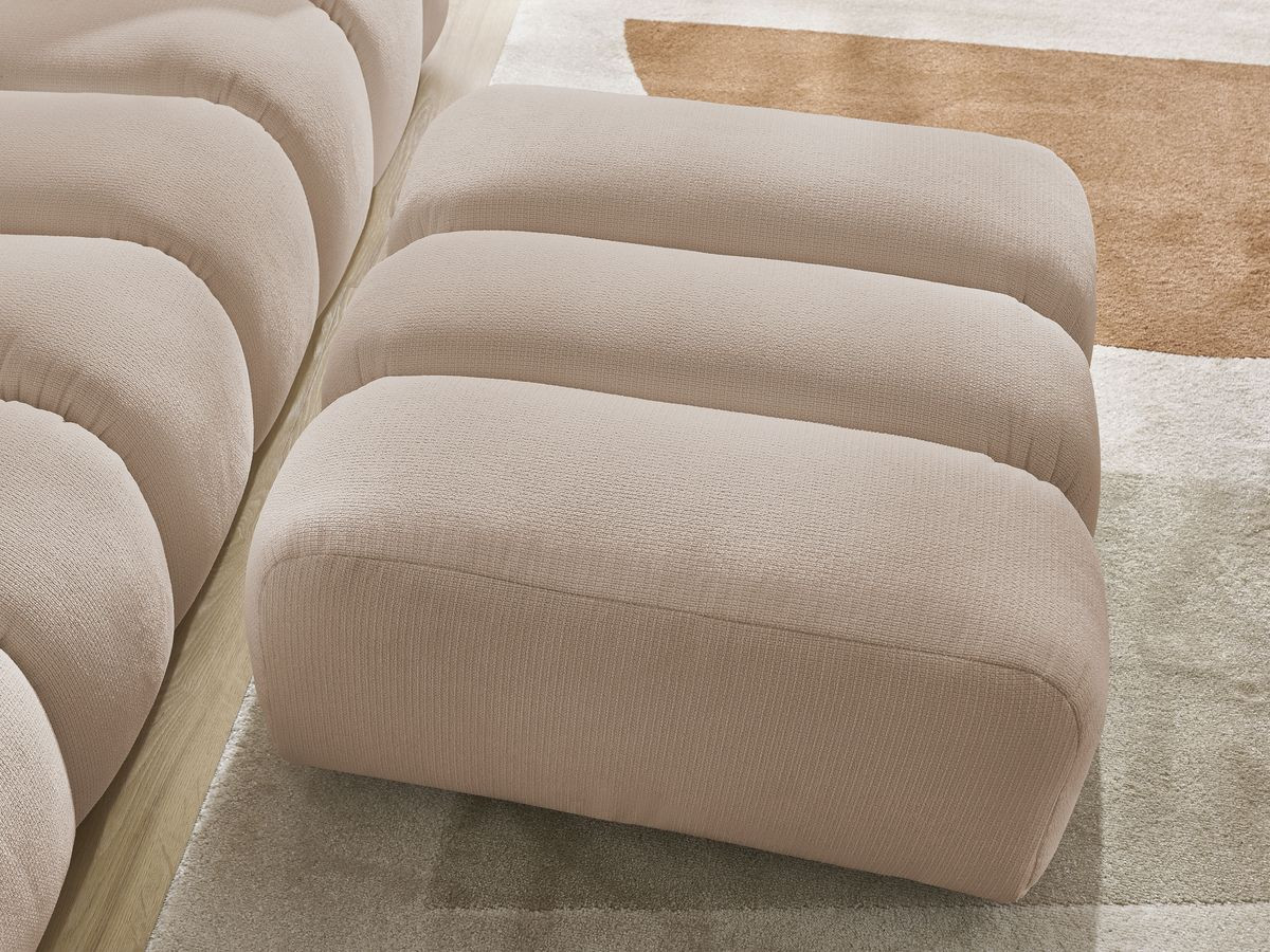 Pouf TALIA tissu chiné