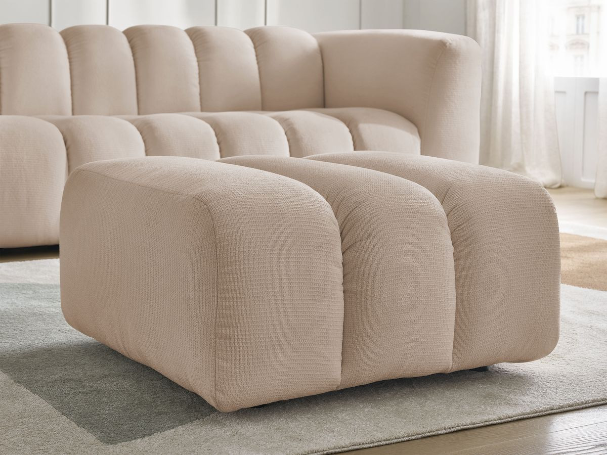 Pouf TALIA tissu chiné